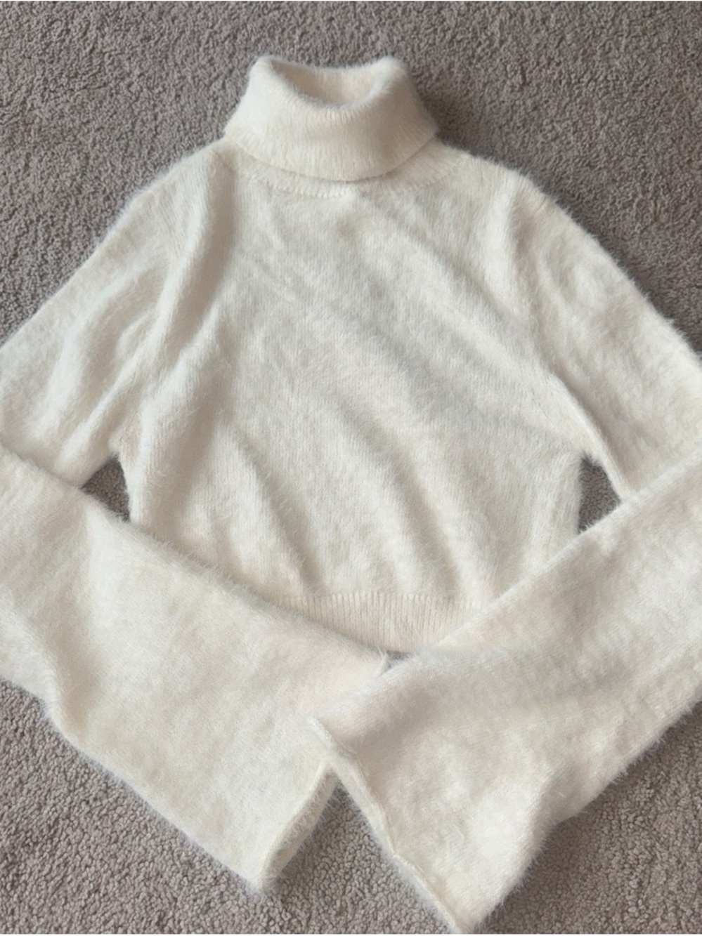 Soft White Women's Turtleneck Sweater